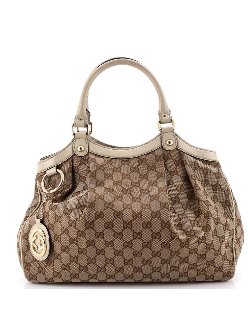 Gucci Sukey Tote Gg Canvas With Leather #285879G91B